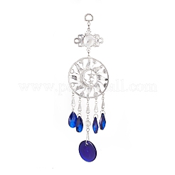 Handmade Lampwork Evil Eye Pendant Decorations&nbsp;HJEW-C001-06