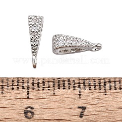 Brass Micro Pave Clear Cubic Zirconia Pendant Bails&nbsp;LS-KK-G542-03S