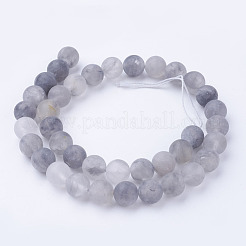 Natural Cloudy Quartz Bead Strands&nbsp;G-G735-81-10mm