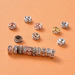 Brass Rhinestone Spacer Beads&nbsp;RB-X0013-10-NF