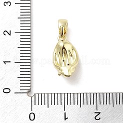 Brass Micro Pave Cubic Zirconia Pendants&nbsp;KK-F877-19G