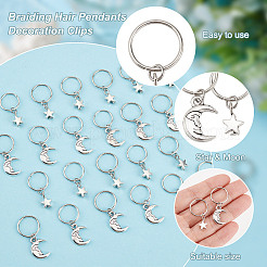 24Pcs 2 Styles Alloy Dreadlocks Beads&nbsp;PALLOY-AB00079