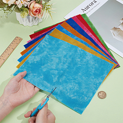8色のコットンハンカチ8枚  DIY絵画用  長方形  ミックスカラー  200x250x0.3mm  1pc /カラー&nbsp;DIY-BC0015-88
