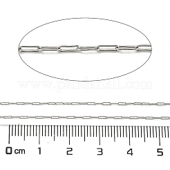 変色しにくい304ステンレススチールチェーン  ペーパークリップチェーン  ハンダ付け  スプールで  ステンレス鋼色  3.2x1x0.3mm&nbsp;CHS-E031-01C-P