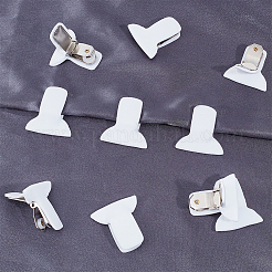 鉄の滑り止め布クリップ  ベッドシーツ押さえクリップ  フォームカバー付き  ホワイト  4x3.7x1.1cm&nbsp;AJEW-WH0326-28