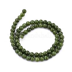 Natural Yellow Jade Beads Strands&nbsp;G-G598-8mm-YXS-25