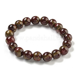 Round Synthetic Gold Clinquant Stone Stretch Bracekets&nbsp;G-P549-02A-04