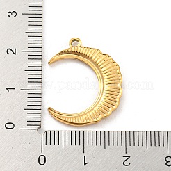 304ステンレスペンダント  ムーンチャーム  ゴールドカラー  23x18x1.5mm  穴：1.6mm&nbsp;STAS-C082-02G