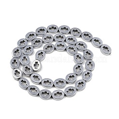 Electroplated Synthetic Non-magnetic Hematite Beads Strands&nbsp;G-K375-C01-01