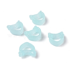 エポキシ樹脂ビーズ  イミテーション翡翠  ハート  ダークターコイズ  16x17.5x8mm  穴：1.5mm&nbsp;RESI-I046-06B