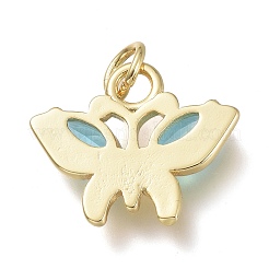 Brass Micro Pave Cubic Zirconia Pendants&nbsp;KK-P188-J