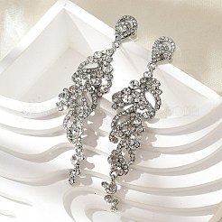 Zinc Alloy Rhinestone Tassel Stud Earring for Women&nbsp;EJEW-S251-01P