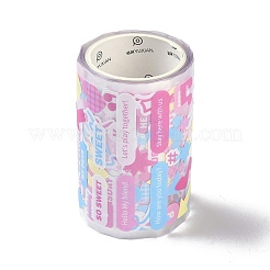 ペットのプラスチックステッカー  DIYスクラップブッキング用  フォトアルバムの装飾  パールピンク  65x42mm&nbsp;LS-DIY-H168-01A