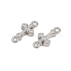 304ステンレススチールコネクタチャーム  クロスリンク  ステンレス鋼色  12x6x3mm  穴：1mm&nbsp;SA-CBA302A-03P