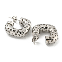 Rack Plating Brass Stud Earrings&nbsp;EJEW-M247-19P