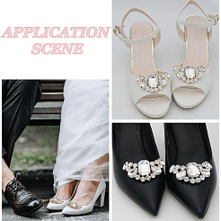 4Pcs 2 Colors Manganese Steel Rhinestone Shoe Decoration&nbsp;AJEW-FG0004-19