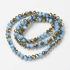 Electroplate Opaque Glass Beads Strands&nbsp;LS-EGLA-A034-P6mm-O11