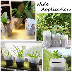 透明なプラスチック製のガーデニングポット  植栽コンテナカップと不織布保育園バッグ  多肉植物の苗用  ミックスカラー  10.4x11cm  36pc&nbsp;TOOL-GA0001-37