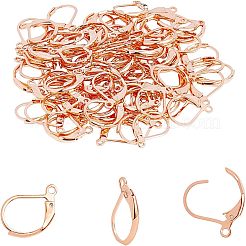 40個 2色 304ステンレススチール フレンチフックピアス金具  カン付き  ゴールデン·ステンレス鋼色  17x12x2mm  穴：2mm  ピン：1x0.6mm  20個/カラー&nbsp;STAS-UN0033-23