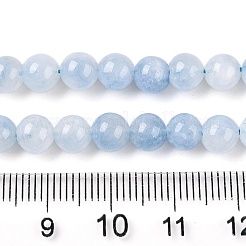 Dyed Natural White Jade Beads Strands&nbsp;G-T138-6mm-210-22