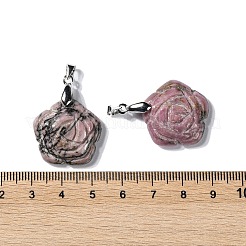 Natural Rhodonite Carved Pendants&nbsp;G-I319-02P-A09