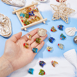 24Pcs 6 Colors Handmade Lampwork Beads&nbsp;LAMP-DC0001-30