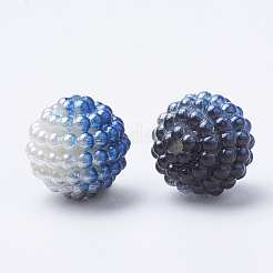 パール調アクリルビーズ  ベリービーズ  組み合わせビーズ  ラウンド  ミックスカラー  12mm  穴：1.5mm  約200個/袋&nbsp;OACR-T004-12mm-M