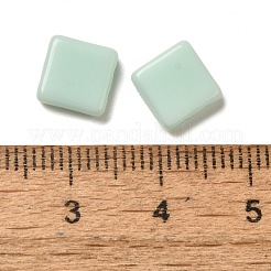 不透明なアクリルビーズ  正方形  アクアマリン  8x8x3mm  穴：1mm&nbsp;OACR-M018-03A
