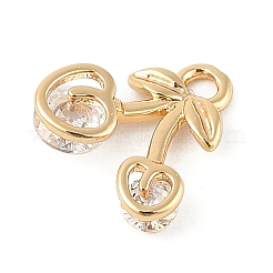 Brass Micro Pave Cubic Zirconia Pendants&nbsp;KK-R219-28G-02
