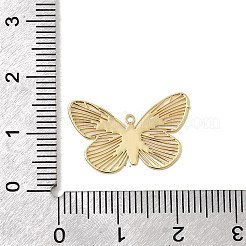 真鍮チャーム  蝶のチャーム  長持ちメッキ  ニッケルフリー  18KGP本金メッキ  13.5x21x0.5mm  穴：1mm&nbsp;KK-A275-05A-G