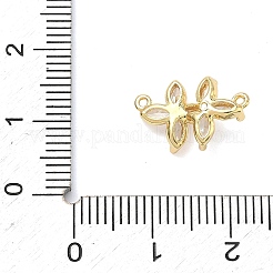 Brass Pave Clear Cubic Zirconia Pendants&nbsp;KK-C254-10G