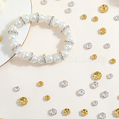 300Pcs 6 Styles Brass Rhinestone Spacer Beads&nbsp;RB-PA0001-02