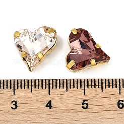 Brass Glass Rhinestone Sew on Rhinestones&nbsp;RGLA-B004-02G-B