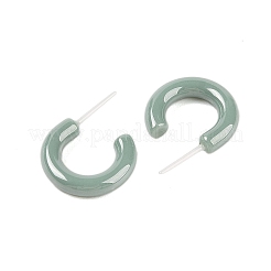 Hypoallergenic Bioceramics Zirconia Ceramic C-Shaped Stud Earrings&nbsp;EJEW-C111-06