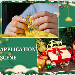10Pcs Christmas Theme Alloy Big Pendant Decoration&nbsp;HJEW-SC0001-70