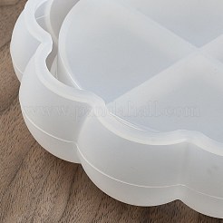 花のDIYシリコン収納トレイ型  レジン型  UVレジン用  エポキシ樹脂工芸品作り  ホワイト  151x41.5mm  内径：116.5mm&nbsp;SIMO-G010-04