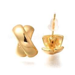 Brass Stud Earrings&nbsp;EJEW-Z083-02G