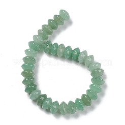 天然石グリーンアベンチュリンビーズ連売り  ディスク  12x6mm  穴：0.7mm  約33個/連  8.27~8.46インチ（21~21.5cm）&nbsp;G-C026-A02