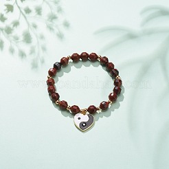 Natural Brecciated Jasper Stretch Bracelet&nbsp;BJEW-JB08525-02