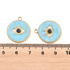 304 Stainless Steel Enamel Pendants&nbsp;STAS-K293-14G-01