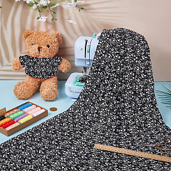 Flower Pattern Cotton Fabric&nbsp;DIY-WH0671-238B