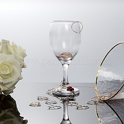 Brass Wine Glass Charm Rings&nbsp;KK-PH0036-43