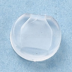 プラスチック製のイヤリングパッド  クリップイヤリングクッション  ピアス以外のイヤリングパーツ  透明  8.5x9x3mm  穴：1.8x3mm&nbsp;KY-C003-01