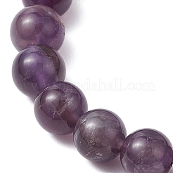 Natural Amethyst Beaded Stretch Bracelets for Women Men&nbsp;BJEW-JB11099