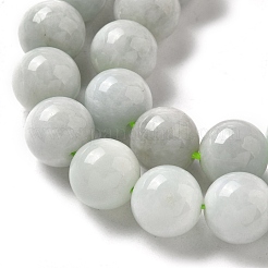 天然ミャンマー翡翠ビーズ連売り  ラウンド  10mm  穴：1mm  約38個/連  15.16インチ（38.5cm）&nbsp;G-L595-C01-03