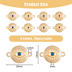 64Pcs 4 Colors Alloy Connector Charms&nbsp;FIND-DC0003-61