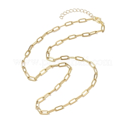 304ステンレススチールペーパークリップチェーンネックレス女性用  ゴールドカラー  19.88インチ（50.5cm）&nbsp;NJEW-JN04744