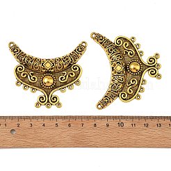チベット風コネクター  カドミウムフリーと鉛フリー＆ニッケルフリー  アンティーク黄金  64x40x7mm  穴：2mm&nbsp;TIBEP-522-AG-NR