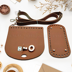 Handmade PU Leather Crochet Shoulder Bag Accessories Kits&nbsp;DIY-CL0002-52B