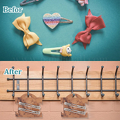 長方形の紙のヘアクリップディスプレイカード  ヘアアクセサリー用品  キャメル  大理石模様  9.1x10x0.03cm  穴：8.5x19.5mm&nbsp;CDIS-WH0027-04A-02